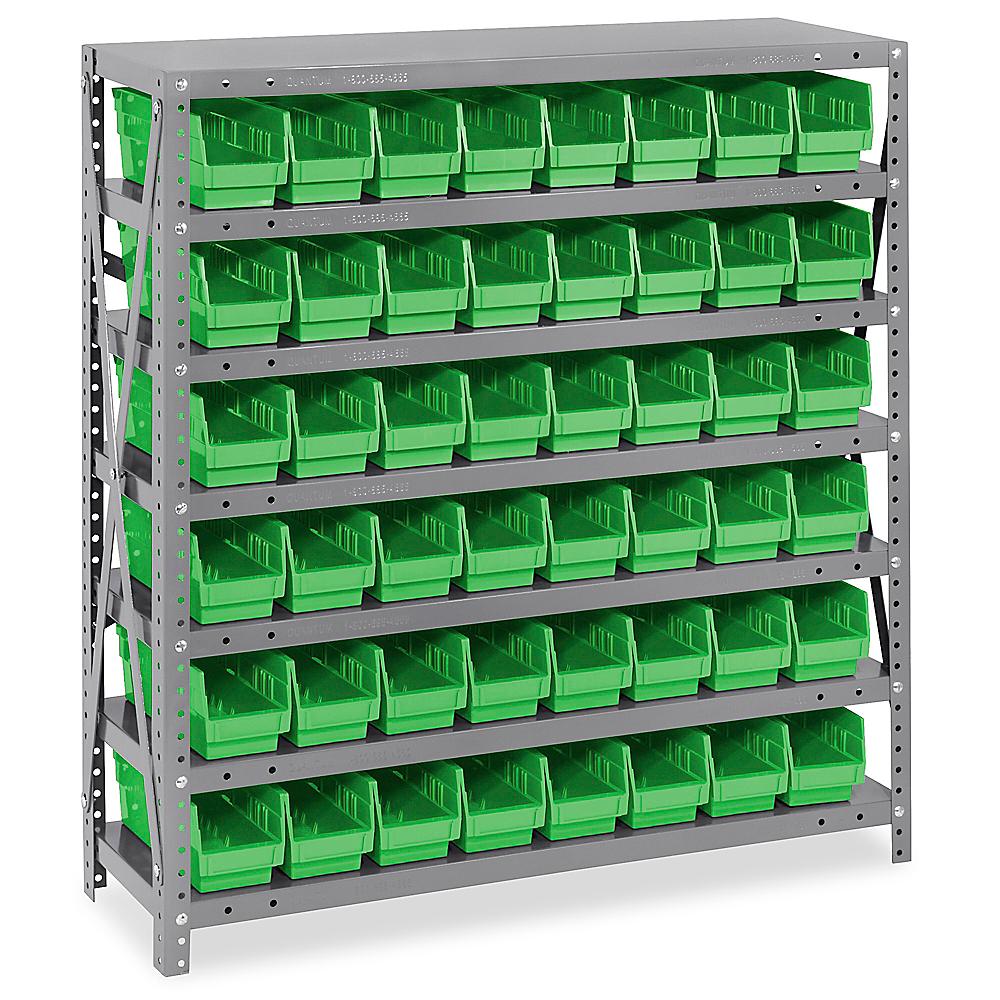 36 × 18 × 48 (96 Bins Included) - Small Parts Bin Storage Shelving Unit ID:  RZ50PB307