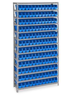  Shelf Bin Organizer - 36 x 12 x 75" with 2 3/4 x 12 x 4" Bins