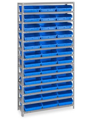  Shelf Bin Organizer - 36 x 12 x 75" with 11 x 12 x 4" Bins