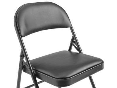 Best Buy: Lavish Home Folding Chairs – Foldable Steel Seat with Double  Brace and Upholstered Vinyl Cushion for Indoor or Outdoor Use (2 Pc) Black  M022131