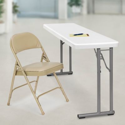 Deluxe Vinyl Padded Folding Chair - Tan H-2522T - ULINE