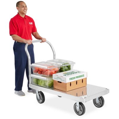 Aluminum Platform Truck with Rubber Wheels - 24 x 48