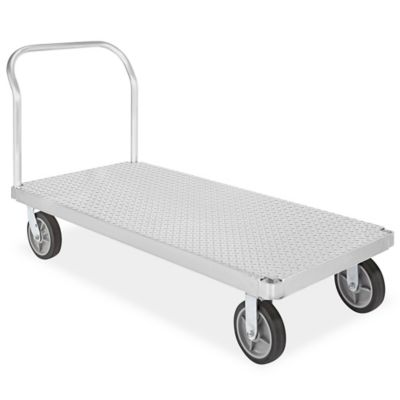 Aluminum Platform Truck with Rubber Wheels - 30 x 60" H-2530