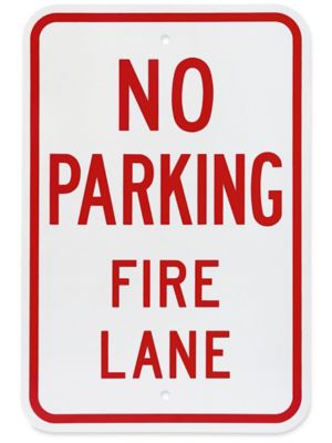 915122-4 Lyle Fire Lane Parking Sign, Sign Legend Fire Lane, MUTCD Code R7-2,  18 x 12 in