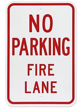 "No Parking Fire Lane" Sign - 12 x 18"