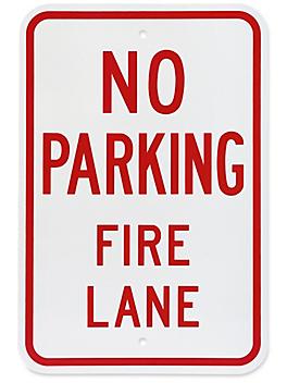 "No Parking Fire Lane" Sign - 12 x 18" H-2531