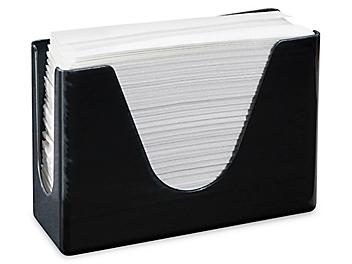 Folded Towel Dispenser - Countertop, Black Plastic H-2535