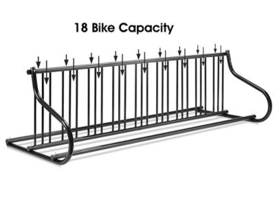 Double Sided Grid Bike Rack 18 Bike Capacity Black H 2541BL Uline