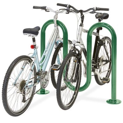 3 Loop Wave Style Bike Rack 5 Bike Capacity Green H 2543G Uline