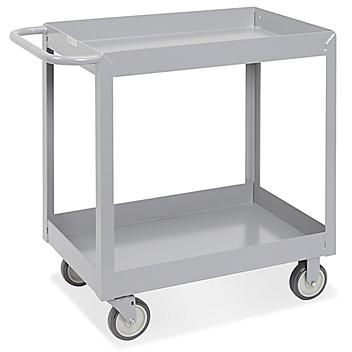 Uline Welded 2-Shelf Steel Cart - 36 x 18 x 35" H-2558