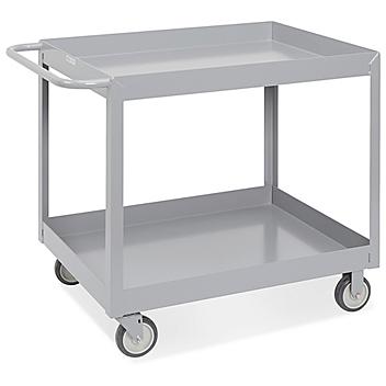 Uline Welded 2-Shelf Steel Cart - 42 x 24 x 35" H-2559