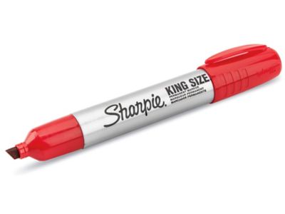 Red Sharpie King Size Permanent Poster Board Marker Chisel Tip Box