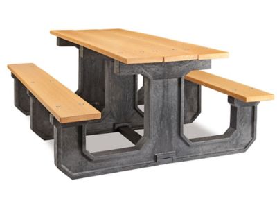  Table de pique-nique en plastique recyclé – Rectangulaire, 6 pi