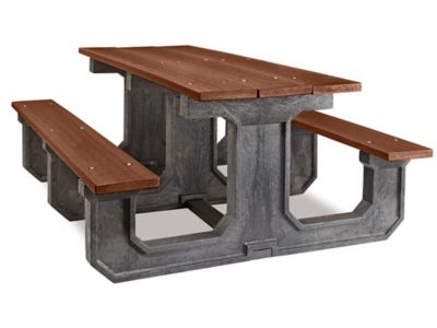 Table de pique-nique en bois – 6 pi, cadre en A H-2999 - Uline