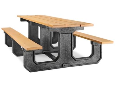  Table de pique-nique en plastique recyclé – Rectangulaire, 8 pi