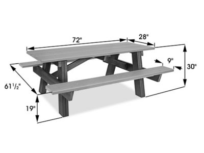 Uline recycled deals plastic picnic table