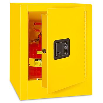 Countertop Flammable Storage Cabinet - Manual Doors, Yellow, 4 Gallon H-2569M-Y