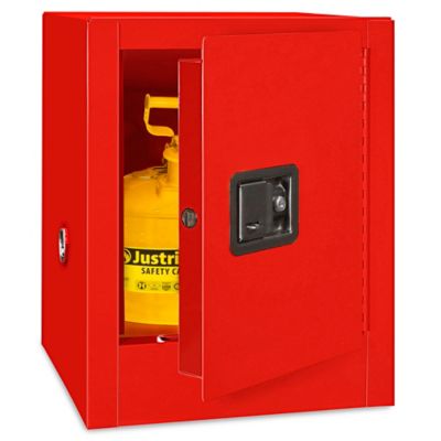 Flammable Storage Cabinet - Countertop, Self-Closing Doors, Red, 4 Gallon H-2569S-R