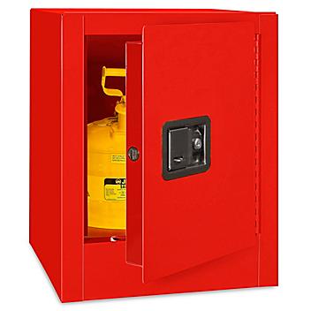 Countertop Flammable Storage Cabinet - Self-Closing Doors, Red, 4 Gallon H-2569S-R