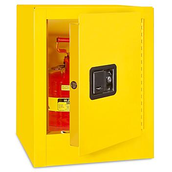 Countertop Flammable Storage Cabinet - Self-Closing Doors, Yellow, 4 Gallon H-2569S-Y