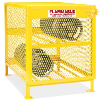 Horizontal Gas Cylinder Cabinet - Assembled, 4 Cylinder Capacity H-2571