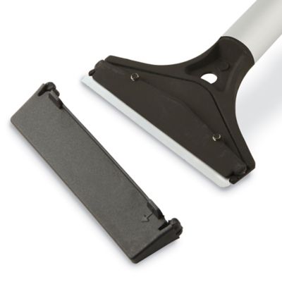 HUBERT® Pan Scraper with White Plastic Handle Stainless Steel - 4 1/2L  Blade 