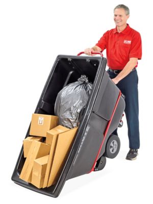 Rubbermaid Commercial Products 1 cu. yd. Utility Duty Tilt Truck RCP1314BLA  - The Home Depot