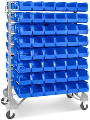  Standard Mobile Stackable Bin Organizer - 15 x 5 1/2 x 5" Bins