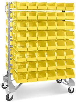 Standard Mobile Stackable Bin Organizer - 15 x 5 1/2 x 5" Yellow Bins H-2643Y