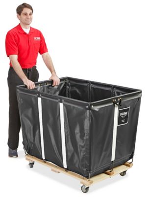 Vinyl Basket Truck - 18 Bushel, Black H-2647BL