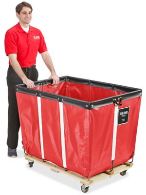 Vinyl Basket Truck - 18 Bushel, Red H-2647R