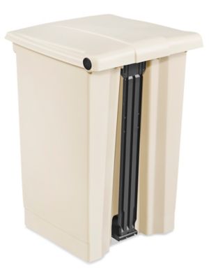 Rubbermaid® Domed Trash Can - 25 Gallon, Beige H-1197BE - Uline