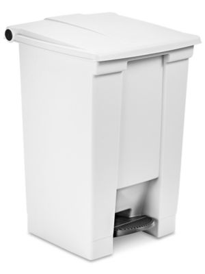 Rubbermaid® StepOn Trash Can 12 Gallon, White H2668W Uline