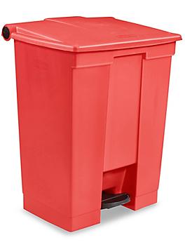 Rubbermaid&reg; Step-On Trash Can - 18 Gallon, Red H-2669R
