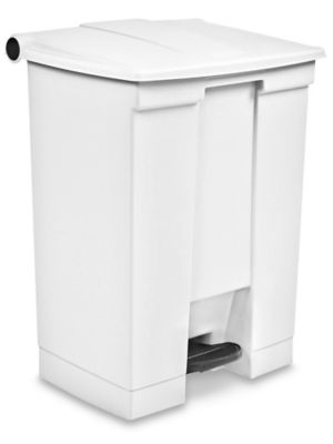 Rubbermaid&reg; Step-On Trash Can - 18 Gallon, White H-2669W