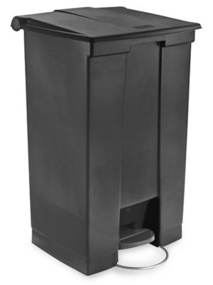 Rubbermaid® StepOn Trash Can 23 Gallon, Black H2670BL Uline