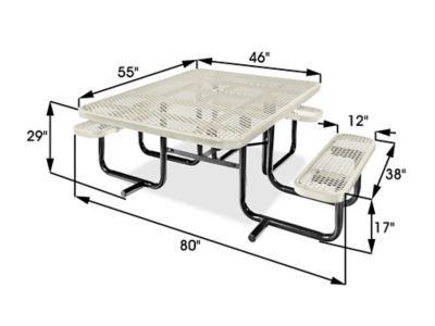 ADA Metal Picnic Table - 46