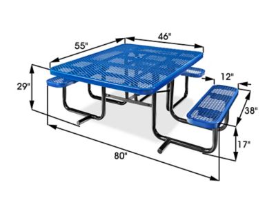 ADA Metal Picnic Table - 46