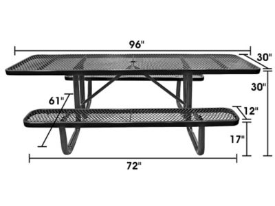 Metal deals picnic tables