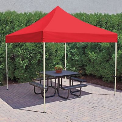Steel Frame Canopy - 10 x 10', Red H-2674R - ULINE