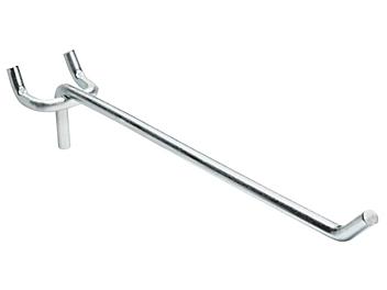Straight Hooks for Pegboard - 8", Zinc-Plated H-2689