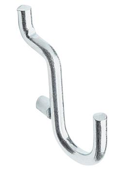 Curved J-Hooks for Pegboard - 5/8", Zinc-Plated H-2694