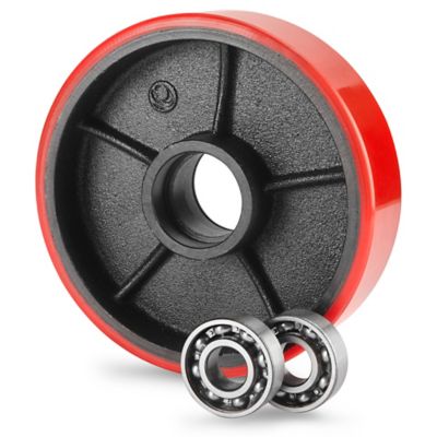 Polyurethane Steering Wheel for Uline Deluxe Pallet Truck - 7 x 2" H-2721-BWHL