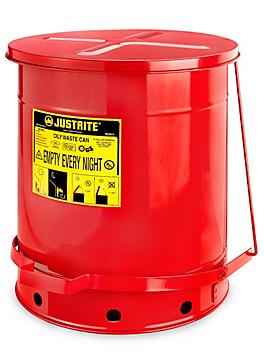 Oily Waste Can - Red, 14 Gallon H-2737R