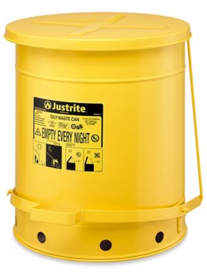 Oily Waste Can - Yellow, 14 Gallon H-2737Y