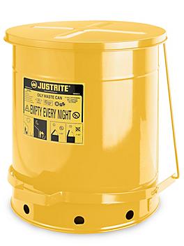 Oily Waste Can - Yellow, 14 Gallon H-2737Y