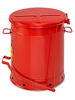 Oily Waste Can - Red, 21 Gallon H-2738R - ULINE