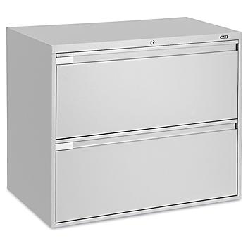 Lateral File Cabinet - 36" Wide, 2 Drawer, Light Gray H-2739GR