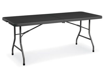 MESA PLEGABLE EXPERT NEGRA AGRIETADA CON SUPERIOR BP ROBLE MONTREAL 0,72M X  0,72M CUADRADO – Ciplafe