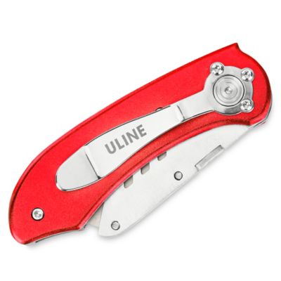 Uline Folding Knife - Red